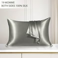 thumbnail image 2 of Unique Bargains 19 Momme Silk Pillowcase with Zipper 1 Pc Gray 20" x 30", 2 of 8