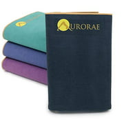 Aurorae Synergy Foldable On-the-Go Travel Yoga,Gym/Exercise Mat with Integrated Microfiber Towel and Anti-Slip Patented Synergy 2-in-1 Technology for Hot Yoga, Pilates, Fitness, Aerobics.