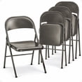 thumbnail image 1 of MECO Sudden Comfort All Steel Folding Chair Set, Cinnabar (Set of 4), 1 of 4
