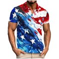 thumbnail image 2 of Blusa y camisa de manga corta con cuello vuelto para hombre, informal, de moda, de negocios, de manga corta, estampada, deportiva, con solapa, de poliéster., 2 of 5