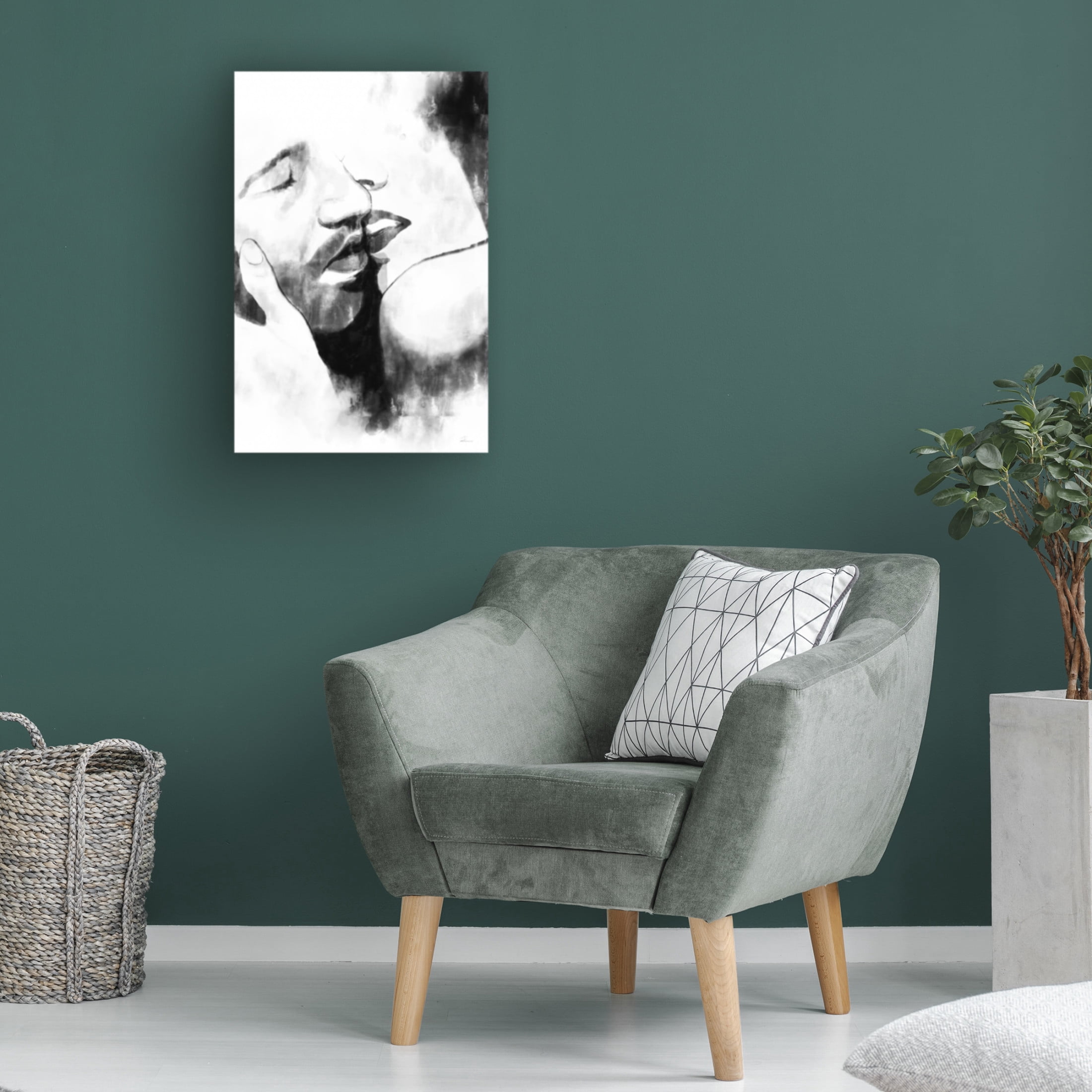 Canvas Wall Art - Pictufy Studio Ii 'Kiss Close' Wall Art for Living Room, Bedroom, or Office Décor by Trademark Fine Art - 30 x 47 Inches