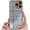 Blue, variant on REQO Compatible for iPhone 13 Pro Case Cute Color Lattice Plaid Grid with Gloss Epoxy Design for Girls Women Soft TPU+PC Plating Shockproof More Protective Girly for iPhone 13 Pro Case