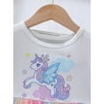 thumbnail image 5 of WIBACKER Toddler Girls Summer Dress Short Sleeve Tulle Rainbow Unicorn Dress 1-8 Years, 5 of 7