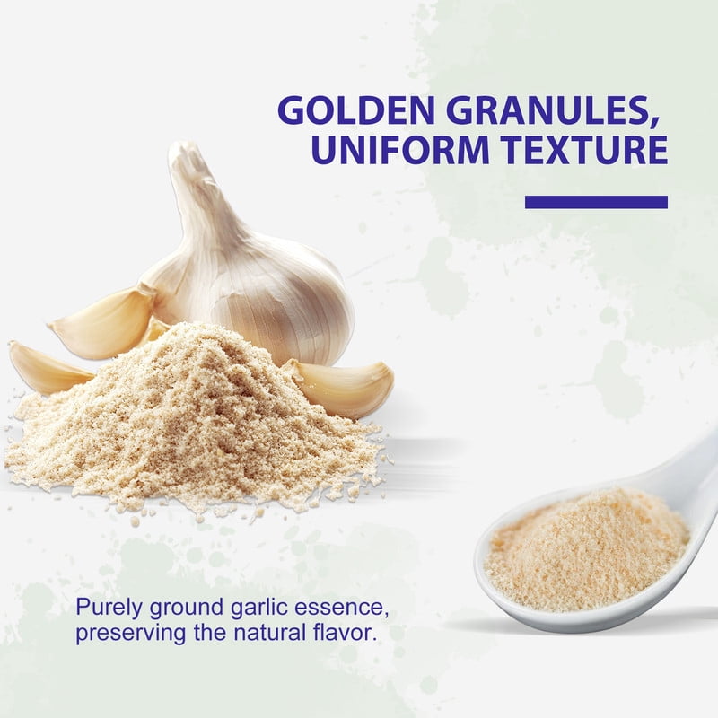 Soeos Pure Granulated Garlic, 22 oz Coarse Ground Garlic Seasoning for Roasting, BBQ Rubs and Everyday Cooking, 624g