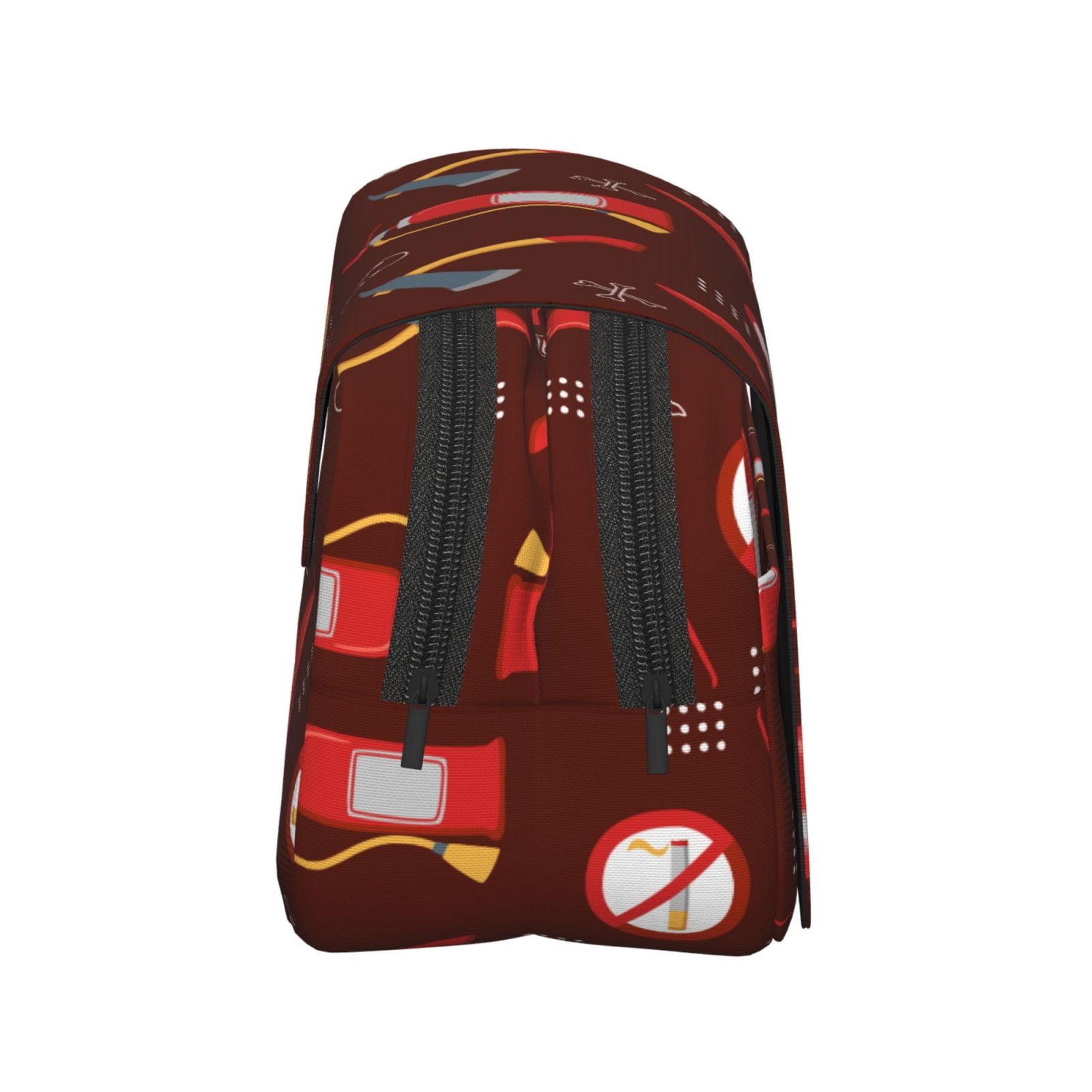 Rateoe Fire Extinguisher Pattern Double Clamshell Pen Case, Storage Organizer with Two Zipper Compartments– Holds Up to 50 Pencils & Pens