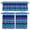 Blue, variant on 3 Piece Kitchen Curtains and Valances Set Mexican Style Cafe Curtains 24 Inch Length Colorful Mexico Stripes Ombre Navy Blue Valance & Tier Curtain for Living Room Bedroom Window 54"x18"+27"x24"*2