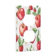 thumbnail image 2 of Yayeee Duplex Wall Plate 1-Gang 4.5"x2.7" Home Receptacle Light Switch Decorative Outlet Cover, White Apple Pattern, 2 of 7