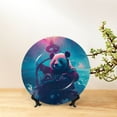 thumbnail image 6 of Bingfone DJ Panda Hot Air Balloon Print Bone China Dinner Decorative Plates,Handmade Ceramic Dinner Plate with Stand for Home Club-7in, 6 of 6