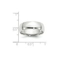 thumbnail image 3 of 10K White Gold Ring Band Wedding Comfort 7mm LTW Fit Size 5.5, 3 of 3