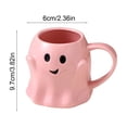 thumbnail image 3 of Gecau Halloween Themed Ghost Shape Mug Weird Drinking Cup Ceramic Ideal Decor for Halloween Party Home Must Have Gift 450ml, 3 of 6