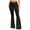 Black, variant on fartey Flare Leggings for Women Soft Athletic Tummy Control Pants Elastic High Waisted Yoga Pants Wide Leg Tummy Control Hippie Workout Running Yoga Leggings