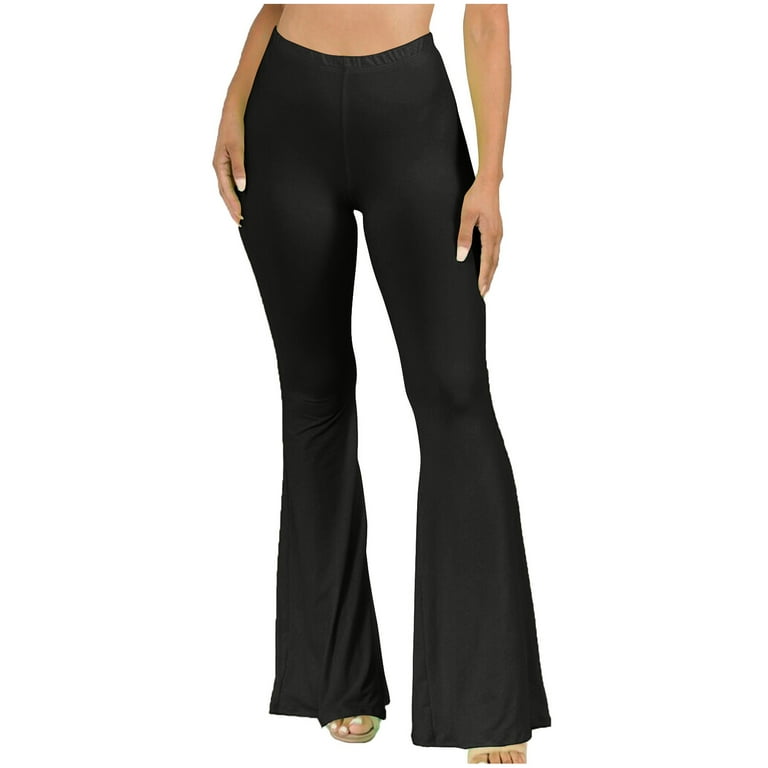ZZwxWA Women's Solid Color Flare Slacks Bohemian Hippie Vintage Pants, Ladies High Waist Wide Leg Long Flared Bell Bottom Pants Cozy Lightweight ZZwxWA Women's Solid Color Flare Slacks Bohemian Hippie Vintage Pants, Ladies High Waist Wide Leg Long Flared Bell Bottom Pants Cozy Lightweight