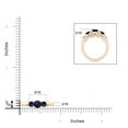 thumbnail image 4 of ANGARA Natural Vintage Style Three Stone Sapphire Wedding Band in 14K Rose Gold for Women (Size-4mm) | September Birthstone, Birthday, Anniversary, Jewelry Gift for Women | Natural Blue Sapphire Ring, 4 of 8