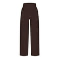 thumbnail image 7 of USNSM Wide Leg Yoga Pants for Women Casual Loose Cozy Sweatpants High Waisted Lounge Pajama Flowy Pants with Pockets Coffee XXL, 7 of 7