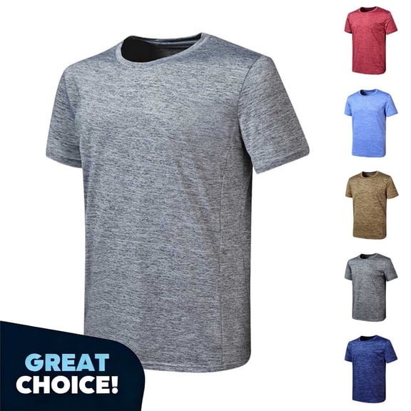 Coorders Men's Shirt Sleeve Crewneck Tee, Basis Active Crew Tops ,Big and Tall Wine,Size XXL