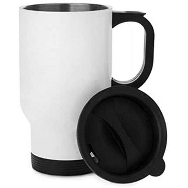 1 piece Stainless Blank Travel Mug white for Sublimation Dye Thermal Heat  Press Transfer Coated 14 ounces
