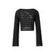 thumbnail image 4 of Blusa Hueca Femenina Txlixc Camiseta de Punto Suelta Beige, 4 of 9