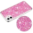 thumbnail image 3 of Allytechgroup Glitter Bling Case Compatible with Apple iPhone 12/ iPhone 12 Pro for Girls Women, Slim Fit Soft TPU Back Cover Anti-Scratch Bumper Shockproof Phone Case for iPhone 12/ 12 Pro, Pink, 3 of 5