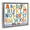 thumbnail image 4 of Stupell Industries Alphabet & Construction Trucks Education Painting Gray Floater Framed Canvas Art Print Wall Art, 31 x 25, 4 of 10