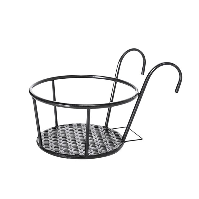 Soporte para macetas Hierro Arte Cesta colgante Balcón Jardín Adorno para el hogar Maceta Soporte para maceta Inevent HA1198-00B
