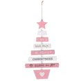 thumbnail image 3 of Wosthever Año Nuevo 2020, letras navideñas, artesanía de madera, adorno para árbol de Navidad, decoraciones navideñas, colgantes colgantes de Kits de decoración para fiestas Rosado Wosthever HA001034-03, 3 of 6