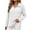 White, variant on Fall Tops for Women Nelozsy Women V Neck Plus Size Ribbed Long Sleeve Top Pullover White L