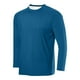 thumbnail image 1 of pstuiky camisas de manga larga para hombre, Camisa deportiva transpirable de manga larga raglán con cuello redondo para hombre, de color sólido salir tops m, 1 of 2