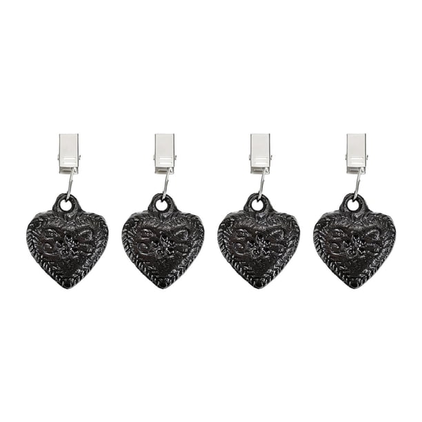4 pesas para manteles con forma de corazón, de hierro , resistentes al viento, antiguas, para fiestas