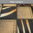 thumbnail image 5 of Safari Chair Seating Cushion Set of 12, Jeans Denim Patchwork in Safari Style Wilderness Design Art Print, Seat Pads for Office with Anti-slip Backing, 16"x16", Brown and Black, by Ambesonne, 5 of 5