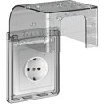 thumbnail image 1 of Vallaes Type 86 Waterproof Wall Electrical Socket Cover, Waterproof Power Socket, Self-Adhesive Socket Switch Cover, 10.8x7.5x12.3cm, for Bathroom and Kitchen Socket, 1 of 5
