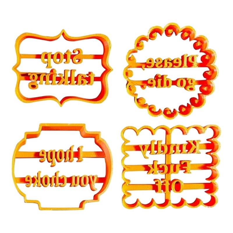 4PCS Cookie Molds with Good Wishes Alphabet for Cookie Baking Biscuit Cutters 4PCS Cookie Molds with Good Wishes Alphabet for Cookie Baking Biscuit Cutters
