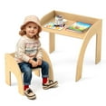 thumbnail image 1 of Costway Kids Desk and Chair Set Wooded Toddler Table and Chair Set with Proper Height Natural, 1 of 10