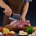 thumbnail image 5 of ENOKING 7.5" Meat Cleaver Knife, Stainless Steel Heavy Duty Butcher Bone Chopper Knife for Kitchen, Christmas Gift for Him, 5 of 11