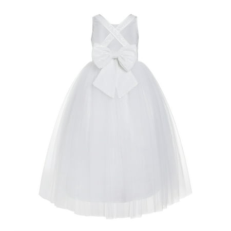 Ekidsbridal Crossed Straps A-Line Flower Girl Dresses Princess Gown Junior Bridesmaid 177 12