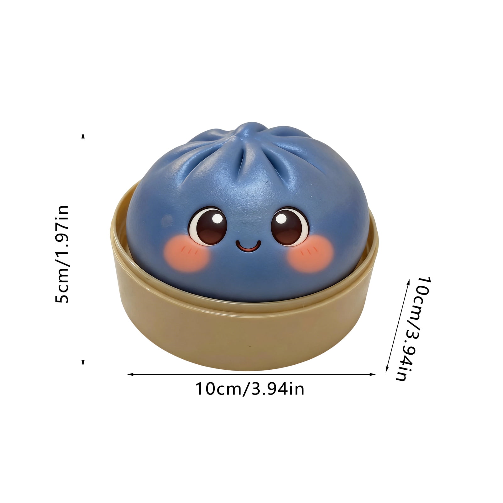 Glitter Colorful Dumpling Squishy, Cute Squishy Dumpling Large with Steamer, Squishy Dumpling Doll with Cute Expressions, Silicone Bun Sensory Fidget Dolls, Hand Pinching Decompression Dolls
