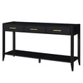 thumbnail image 3 of Furvclv Console Table, Modern Farmhouse Entryway Table With Storage Drawers And Bottom Shelf, Long Sofa Table, Entryway Table For Living Room Hallway Entrance, 3 of 9