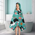 thumbnail image 6 of Border Collie Dog and Flower Florals Hooded Bath Towel，50"x30" for Ages 3 To 12 Kids, Quick Dry Lightweight Soft Microfiber Hood Beach Towel Cover Up for Kids, 6 of 7