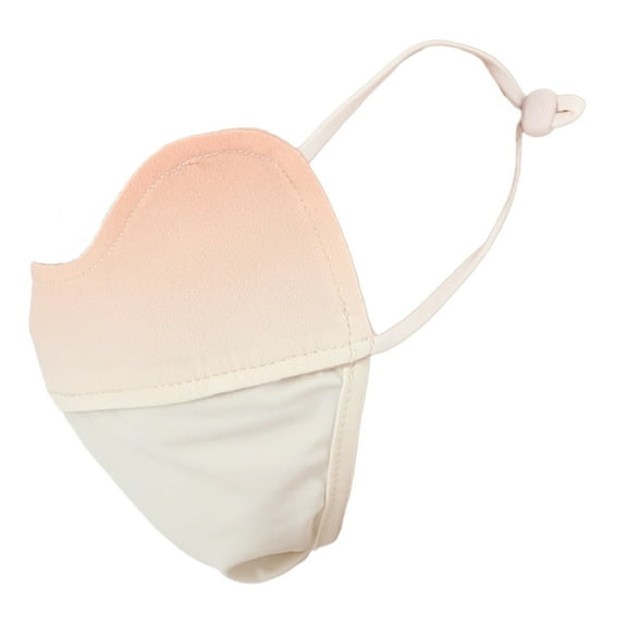 Unique Bargains 4.33" Adjustable Full Face Mask Neck Cover Sun UV Protection Peach