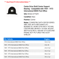 thumbnail image 2 of Center Drive Shaft Center Support Bearing - Compatible with 1969 - 1972 International M800 Post Office 1970 1971, 2 of 2
