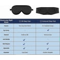 thumbnail image 5 of Luxury Mulberry Silk Sleep Mask Featherlight & Cloud Soft Eye Cover for Rest, Unisex Design (Black), 5 of 5