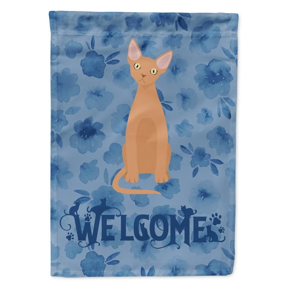 Devon Rex #1 Cat Welcome Flag Canvas House Size
