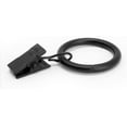 thumbnail image 2 of Clip Rings, Fits Rods 3/4-in. Diameter, Curtain & Drapery Hardware, Essential Black - Pack of 12, 2 of 5