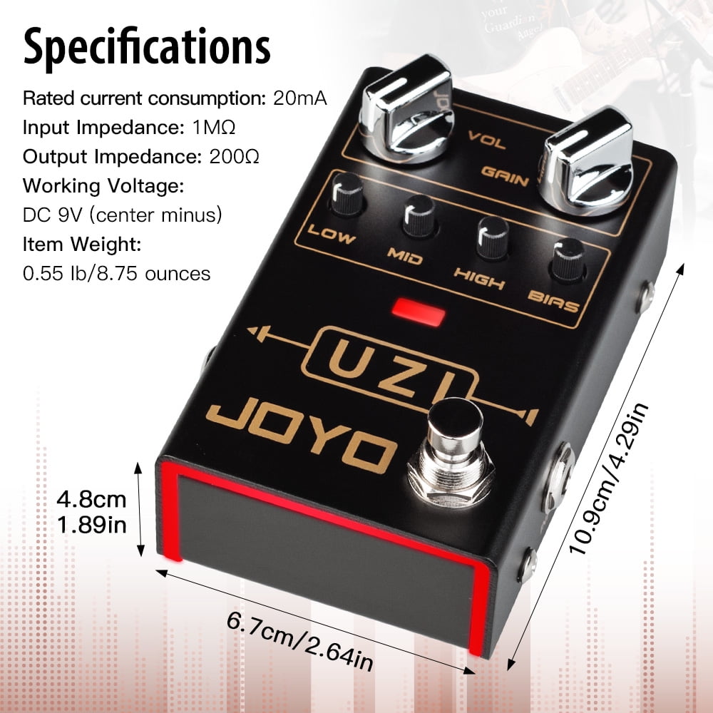 JOYO R-03 American/British Distortion Guitar Pedal Heavy Metal High Gain True Bypass