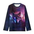thumbnail image 4 of DISNIMO Wolf Butterfly Boys Shirts Long Sleeve Shirt Kids Boys Cute Shirts for Kids Crewneck Tshirt Long Sleeve Boy Shirts Soft T Shirt for Boys Tshirts 3-4 Years Old Tee Shirts, 4 of 7