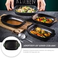thumbnail image 4 of Ceramic Food Tray Binaural Baking Pan Food Storage Plate for Home Kitchen Gadget, 4 of 8