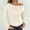 White, variant on ZZwxWA Elegant Off The Shoulder Satin Blouse for Women Casual Drawstring Side Tees Long Sleeve Silk Business Office Shirts