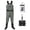 Gray, variant on DikaSun Bootfoot Chest Waders for Men & Women, Waterproof 2-Ply Nylon/PVC Fishing Wader with Boots for Outdoor,Sizes 4-13 Bootfoot(M10/W12,Gray)