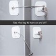 thumbnail image 2 of 1Pack Fridge Lock,Refrigerator Locks,Freezer Lock with Key for Child Safety,Locks to Lock Fridge and Cabinets (White Fridge Lock), 2 of 3
