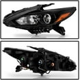 thumbnail image 4 of HOUGEET Halogen Headlight Headlamp Black Fit for 2016 2017 2018 Nissan Altima LH & RH, 4 of 6