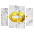 thumbnail image 2 of Phillip, Jamie 32x25 White Modern Wood Framed Museum Art Print Titled - Gold Lips, 2 of 4